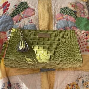 Brahmin Vintage Lime Green Wristlet